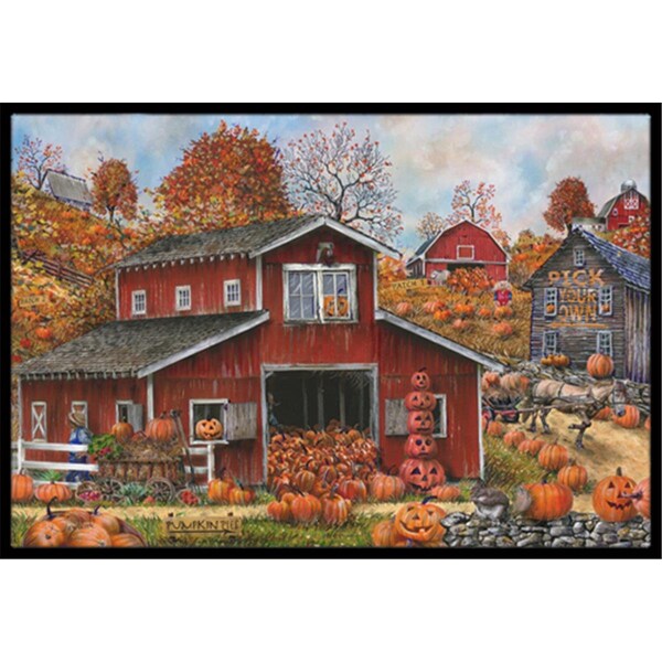 Carolines Treasures Pick Your Own Pumpkins Fall Indoor and Outdoor Mat- 18 x 27 in. PTW2025MAT - main